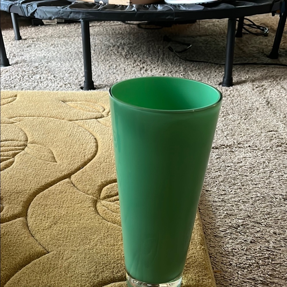 Green Glass Vase
